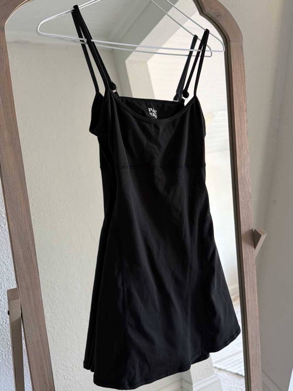 Pac1980 Black Athletic Dress with Adjustable Straps